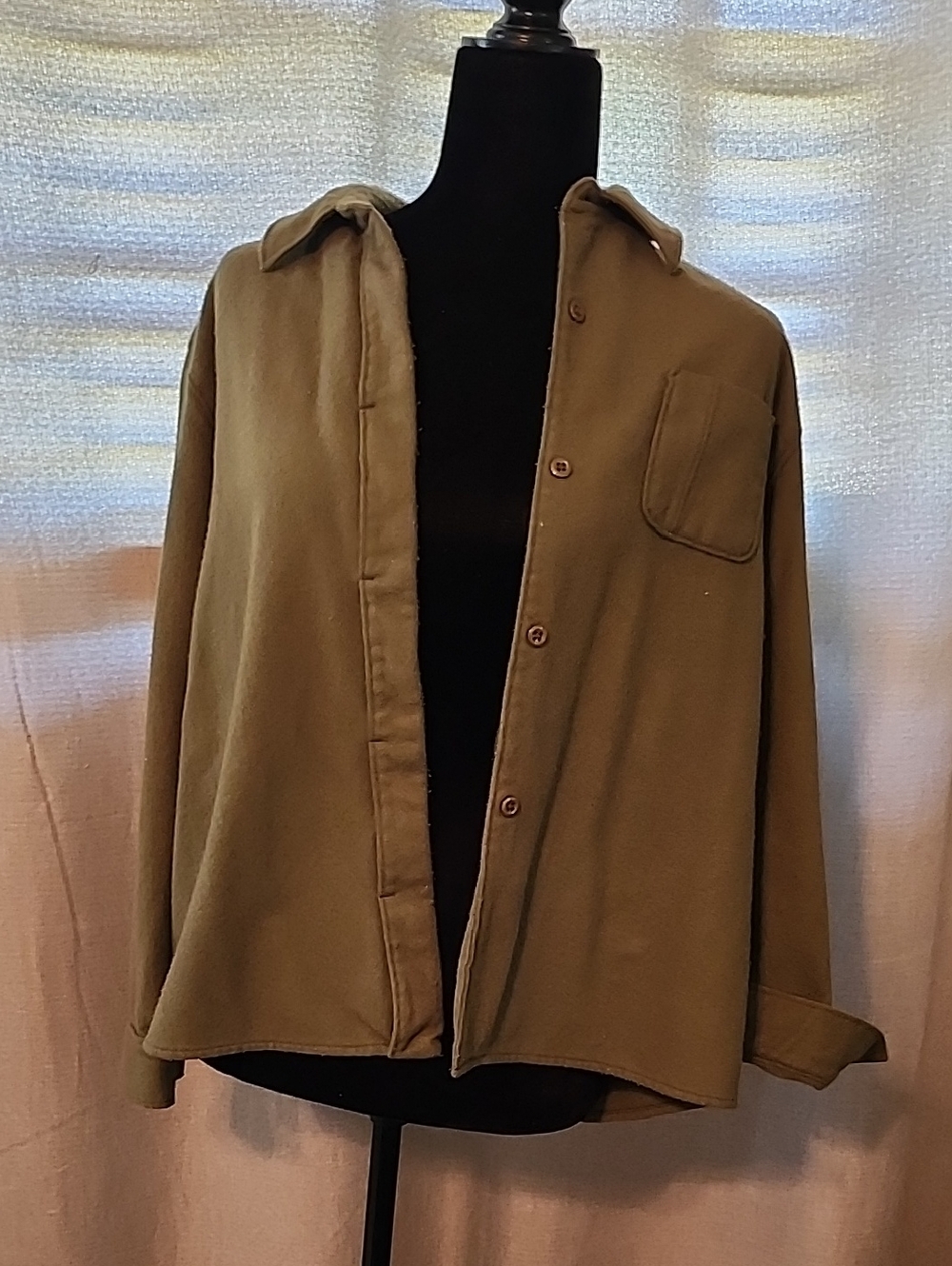 Woen's Overshirt Jacket in Olive Green